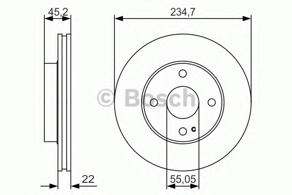 BOSCH Első féktárcsa 0986479S11_BOSCH