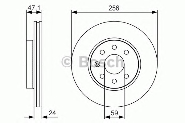 BOSCH Első féktárcsa 0986479S65_BOSCH