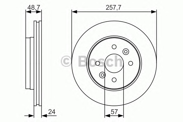 BOSCH Féktárcsa, mind 0986479S77_BOSCH