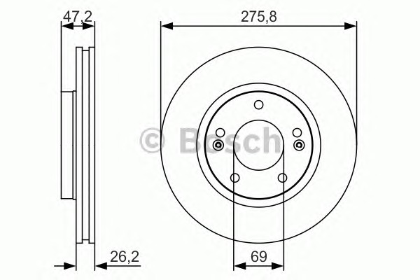 BOSCH Első féktárcsa 0986479S81_BOSCH