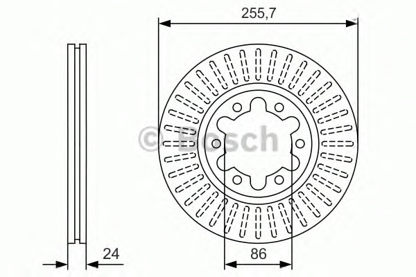 BOSCH Első féktárcsa 0986479S41_BOSCH