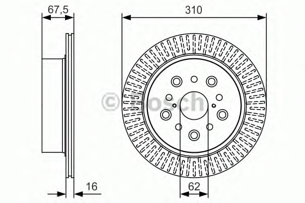 BOSCH Féktárcsa, mind 0986479T03_BOSCH