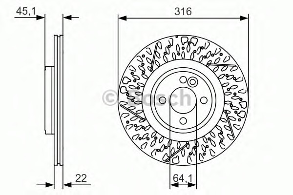 BOSCH Első féktárcsa 0986479583_BOSCH