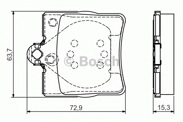 BOSCH Hátsó fékbetét 0986495080_BOSCH