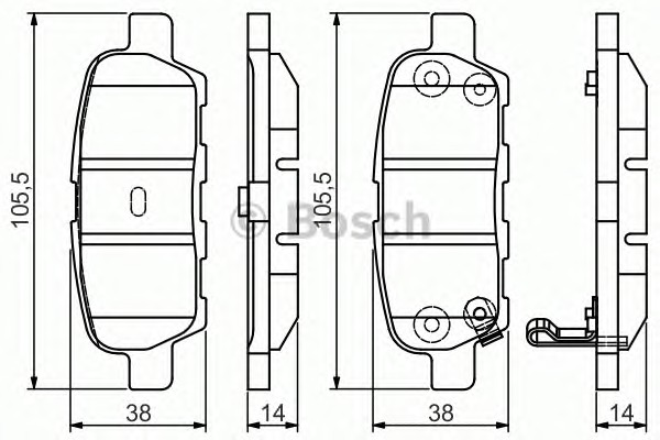 BOSCH Hátsó fékbetét 0986495089_BOSCH