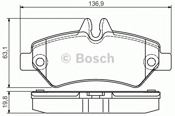 BOSCH Hátsó fékbetét 0986495100_BOSCH