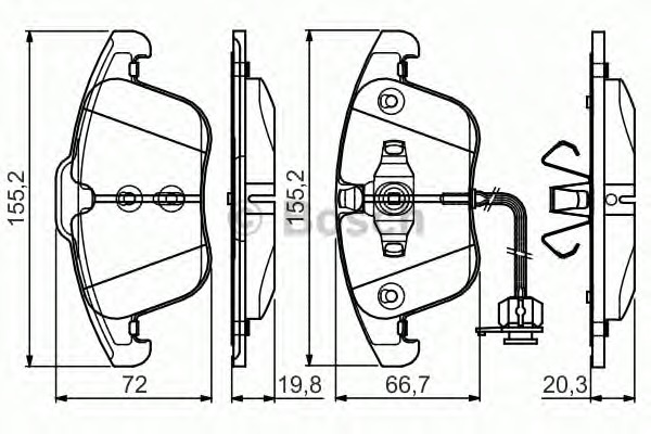 BOSCH Első fékbetét 0986495129_BOSCH