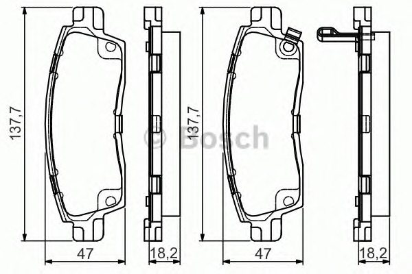 BOSCH Fékbetét, mind 0986495164_BOSCH