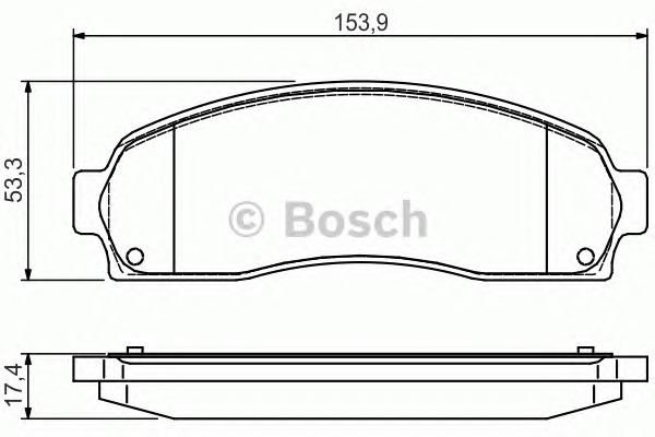 BOSCH Fékbetét, mind 0986495167_BOSCH