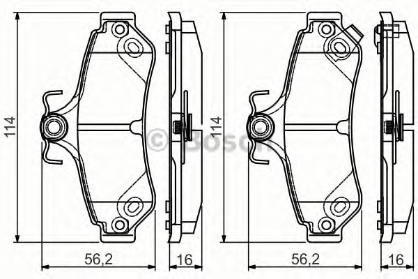 BOSCH Hátsó fékbetét 0986495173_BOSCH