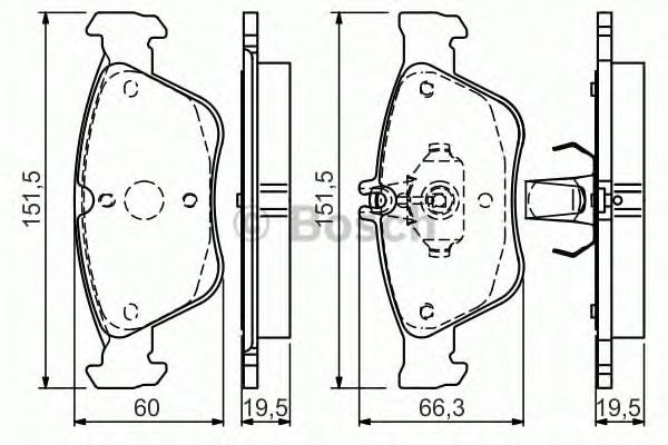 BOSCH Fékbetét, mind 0986TB3148_BOSCH