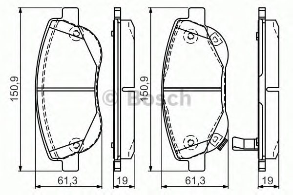 BOSCH Fékbetét, mind 0986TB3150_BOSCH