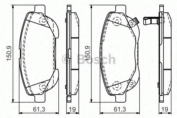 BOSCH Első fékbetét 0986TB3151_BOSCH