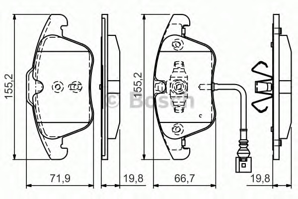 BOSCH Első fékbetét 0986TB3154_BOSCH