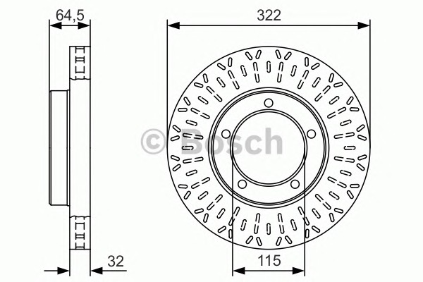 BOSCH Első féktárcsa 0986479T23_BOSCH