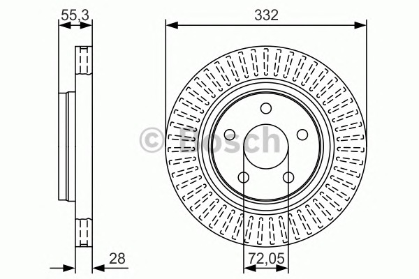 BOSCH Első féktárcsa 0986479T26_BOSCH