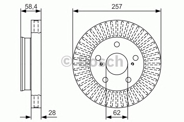 BOSCH Első féktárcsa 0986479T43_BOSCH