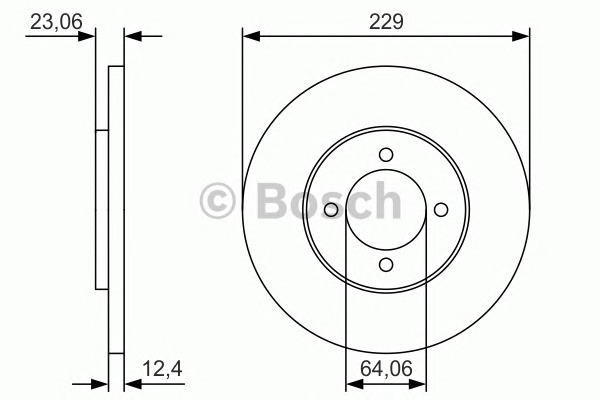 BOSCH Első féktárcsa 0986479T67_BOSCH