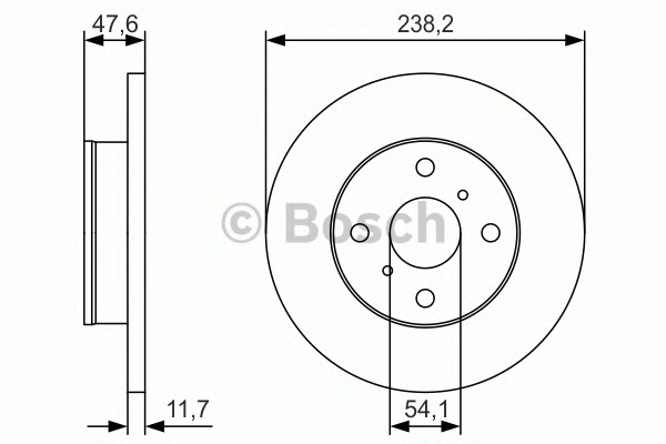 BOSCH Első féktárcsa 0986479T68_BOSCH