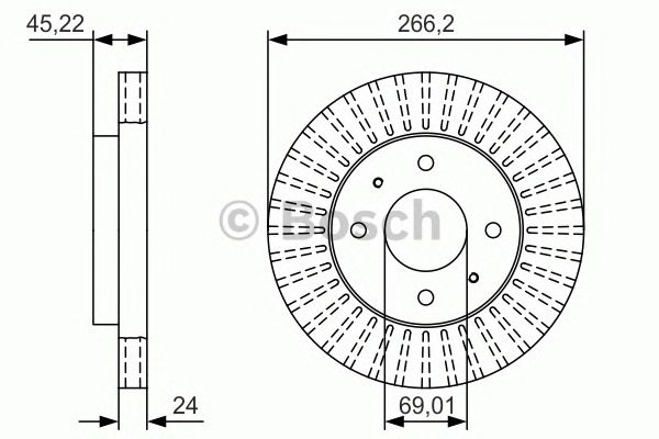 BOSCH Hátsó féktárcsa 0986479T75_BOSCH