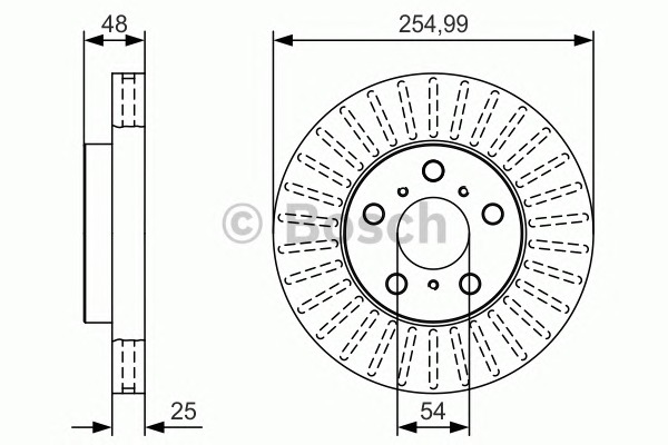 BOSCH Féktárcsa, mind 0986479T77_BOSCH