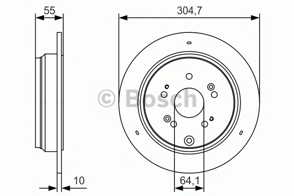 BOSCH Féktárcsa, mind 0986479T85_BOSCH