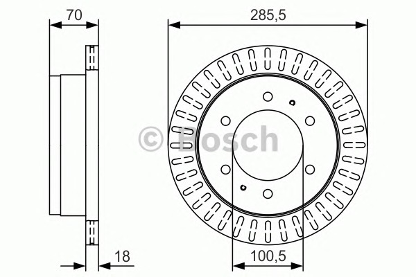 BOSCH Hátsó féktárcsa 0986479T91_BOSCH