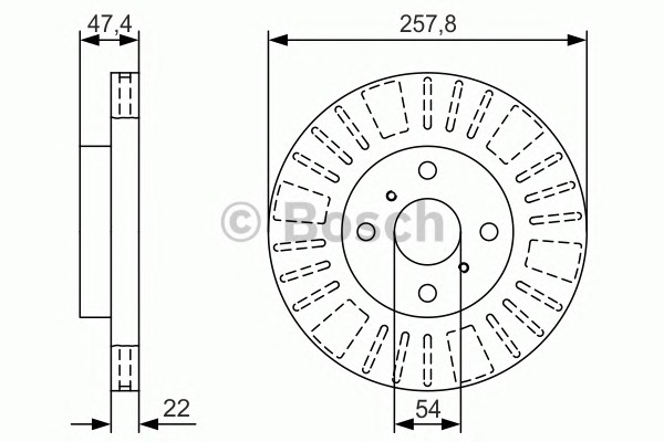 BOSCH Féktárcsa, mind 0986479T98_BOSCH