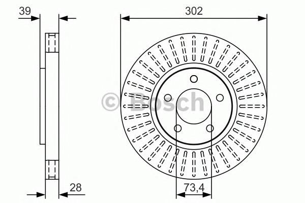 BOSCH Első féktárcsa 0986479U03_BOSCH