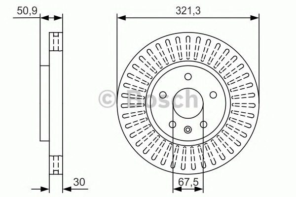 BOSCH Első féktárcsa 0986479U11_BOSCH