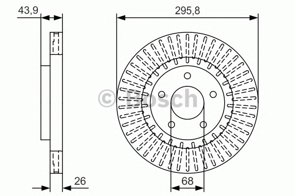 BOSCH Első féktárcsa 0986479U24_BOSCH