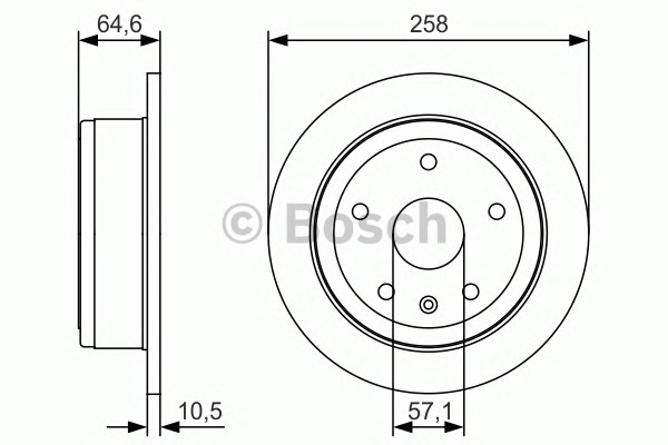 BOSCH Féktárcsa, mind 0986479U30_BOSCH