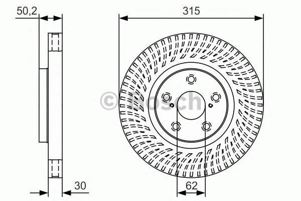 BOSCH Első féktárcsa 0986479U31_BOSCH