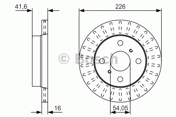 BOSCH Első féktárcsa 0986479U52_BOSCH