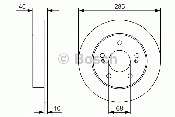 BOSCH Féktárcsa, mind 0986479U57_BOSCH