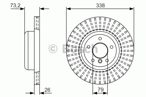 BOSCH Első féktárcsa 0986479U64_BOSCH