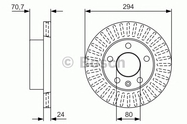 BOSCH Első féktárcsa 0986479U68_BOSCH