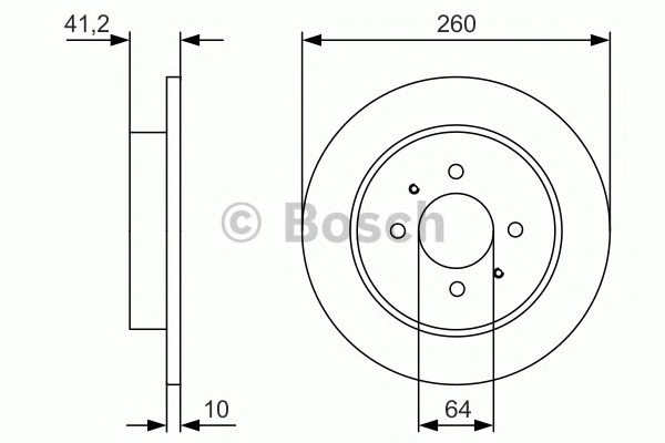 BOSCH Féktárcsa, mind 0986479U75_BOSCH