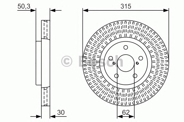 BOSCH Első féktárcsa 0986479U77_BOSCH