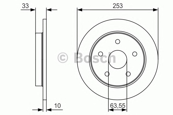 BOSCH Féktárcsa, mind 0986479U81_BOSCH