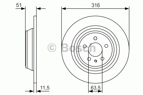 BOSCH Féktárcsa, mind 0986479V24_BOSCH