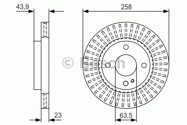 BOSCH Féktárcsa, mind 0986479V27_BOSCH