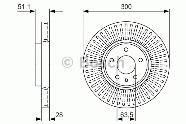 BOSCH Féktárcsa, mind 0986479V33_BOSCH