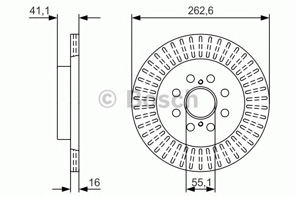 BOSCH Hátsó féktárcsa 0986479V35_BOSCH