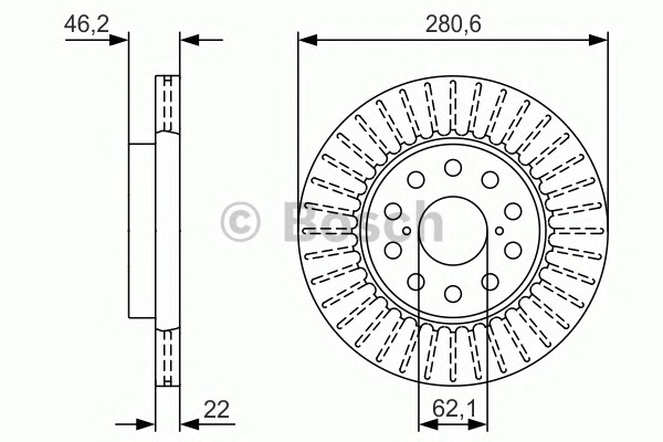 BOSCH Féktárcsa, mind 0986479V41_BOSCH