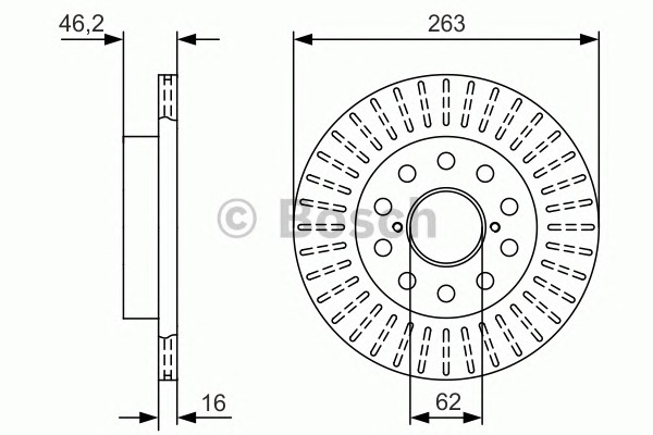 BOSCH Hátsó féktárcsa 0986479V42_BOSCH