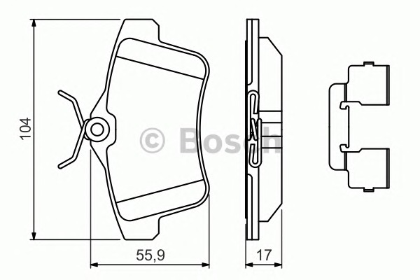 BOSCH 0986494640_BOSCH Hátsó fékbetét