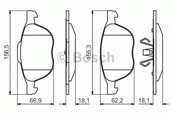 BOSCH Első fékbetét 0986495215_BOSCH