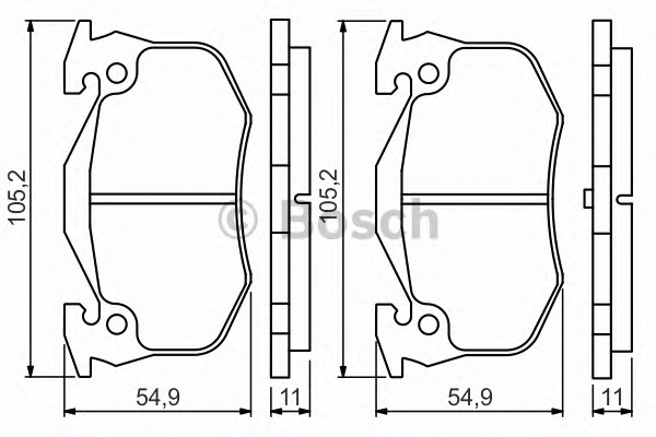 BOSCH Hátsó fékbetét 0986495236_BOSCH