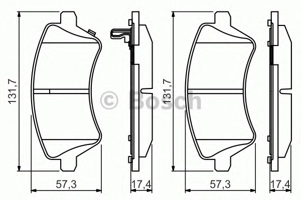 BOSCH Fékbetét, mind 0986495243_BOSCH